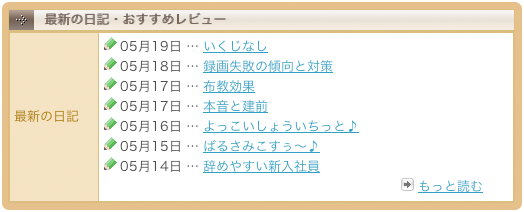 [挿絵] mixiの「最新の日記」